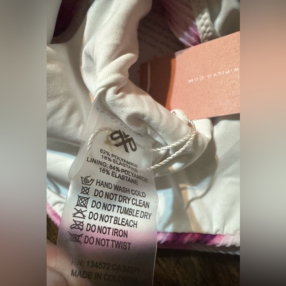 PQ SWIM Luxury Avery One Piece Swimsuit in Spell Pink/Purple Size Medium NWT - Picture 9 of 13